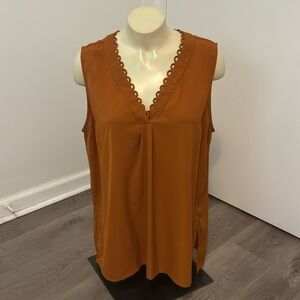 Burnt Orange Sleeveless Tunic XL